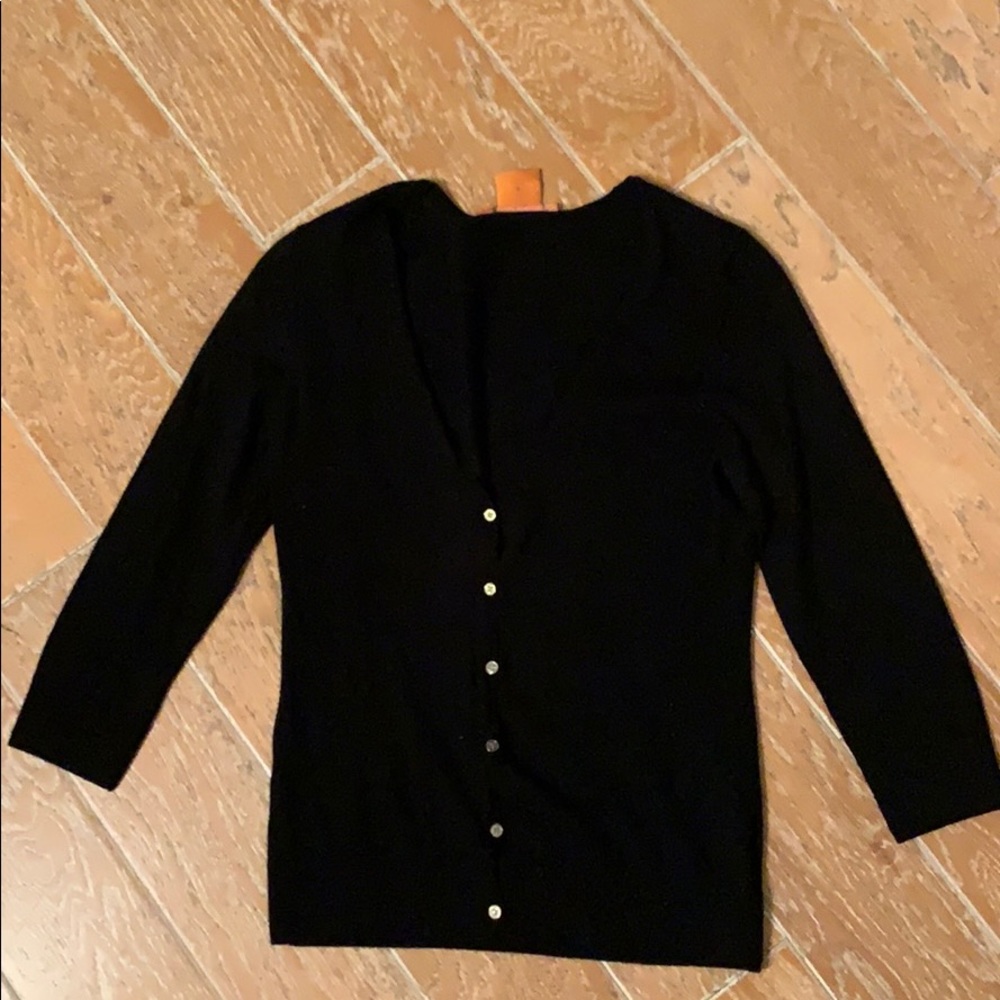 {Tory Burch} Black Wool Cardigan